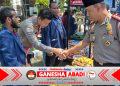 Gerobak Jupe Polsek Gubeng Ramaikan Aksi Berbagai Makan Gratis di Polrestas Surabaya.