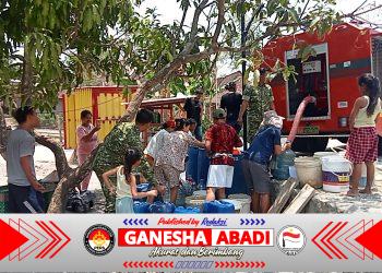 Hadir di Tengah Kesulitan Warga, Kodim Boyolali Salurkan Bantuan Air Bersih di Kemusu