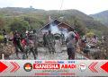 Kodim 1714/Puncak Jaya Jembatan Beton Merah Putih Tahap VII Ke-2 Resmi Digunakan Masyarakat Kampung Kulok Enggame Distrik Pagaleme