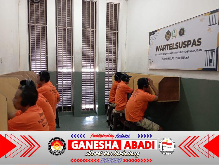 Fasilitas Wartelsuspas Rutan Kelas I Surabaya Diharapkan Menjaga Kondisi Psikologis Warga Binaan