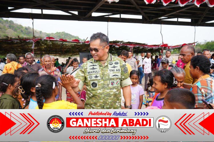 Wapang TNI Tinjau Perbatasan Paling Selatan Indonesia