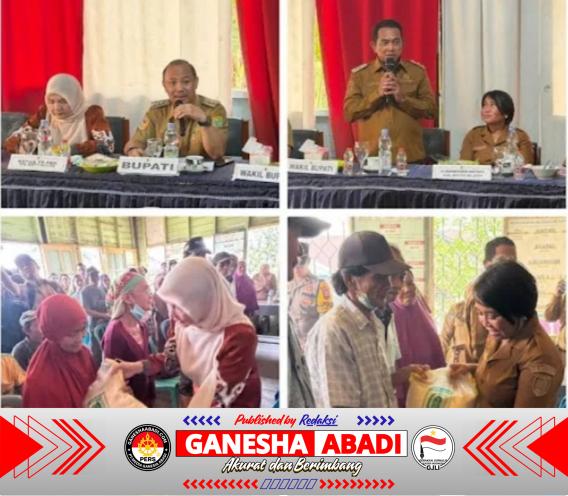 Plt Kepala BPKAD Dampingi Bupati Beserta Rombongan Salurkan CPPD Beberapa Desa di Kecamatan Dusut.