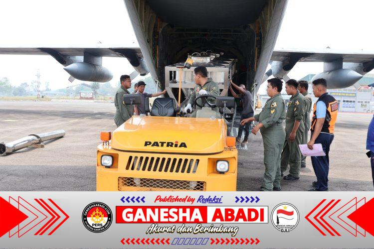 Penanggulangan Karhutla di Palembang, Satgas Udara Semai 7,2 Ton Bahan Operasi Modifikasi Cuaca