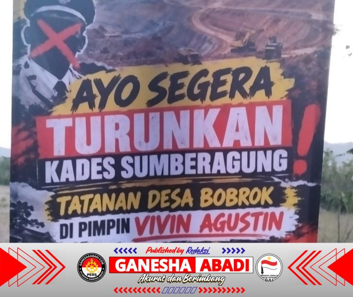 BANNER “TURUNKAN KADES SUMBERAGUNG” TERPASANG DI PINGGIR JALAN, AKTIVIS ROFIQ AZMI: JANGAN BIARKAN ASPIRASI BERUBAH JADI KONFLIK