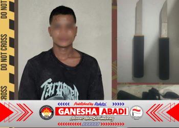 Bawa Pisau di Tempat Umum, Seorang Pria Diamankan Unit Reskrim Polsek Dentim